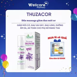 Dầu massage Thuzacor 50ml [Chính hãng]  - Giảm mỏi cơ, đau vai gáy, đau lưng, dưỡng ẩm da, an toàn cho phụ nữ mang thai