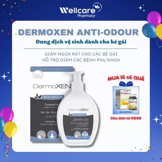 Dermoxen Anti-odour - Chai 200ml, Dung dịch vệ sinh cho phụ nữ, giảm mùi, triệu chứng khó chịu
