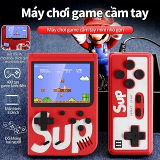 Máy chơi game sup 400. Kèm Tay Cầm Dành Cho 2 Người ,Màn hình rộng 3 inch  , kết nối với TV  ,Nạp năng lượng theo chu kỳ