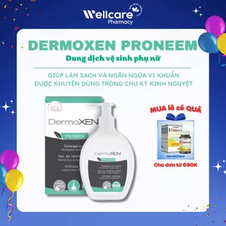 Dermoxen Proneem chai 200ml, Dung dịch vệ sinh hàng ngày ngăn ngừa nhi.ễ.m khu.ẩ.n cho phụ nữ