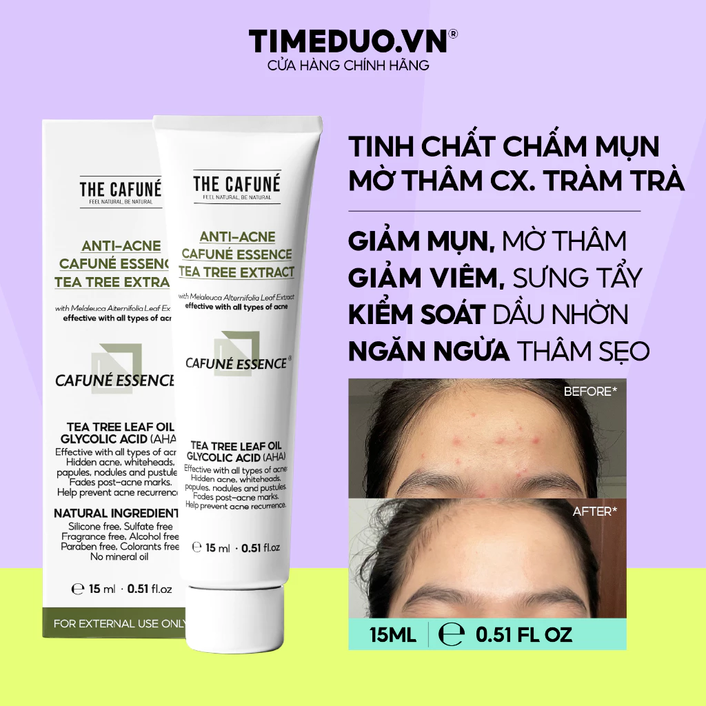 Gel Thoa Mụn Thâm Cafuné Essence, Giúp Giảm Mụn Mờ Thâm Hiệu quả 15ml