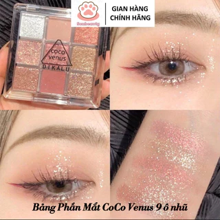 Bảng phấn Coco Venus_SONBEAUTY 9 ô nhũ Trang Điểm Women