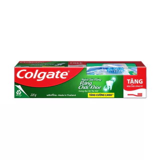 KEM ĐÁNH RĂNG COLGATE NGỪA SÂU RĂNG CHẮC KHỎE 225G + TẶNG BÀN CHẢI