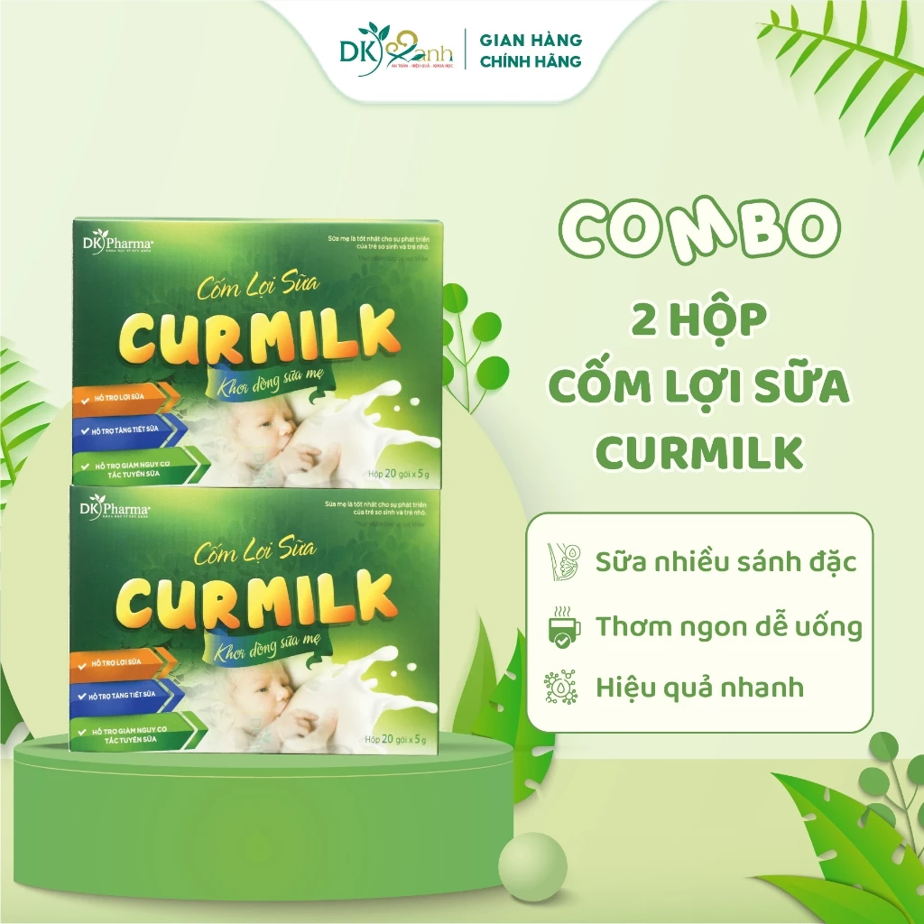Combo 2 hộp Cốm lợi sữa Curmilk - DK Pharma