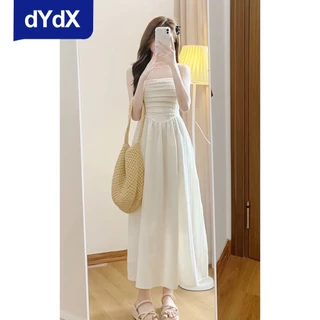 Váy 2 dây Váy xếp ly dáng dài cúp ngực DYDX phong cách hàn quốc nữ tính DX06