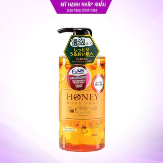 Sữa tắm Honey Body Soap Type Nhật Bản 500ml - Làm Mịn, Trắng Da