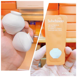 [ Combo 12 gói x 1ml ] Kem Mắt Thông Đỏ SULWHASOO THE ULTIMATE S EYE CREAM