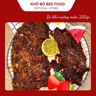 Bò khô miếng mềm đồ ăn vặt cay ngọt siêu thơm ngon túi 250gr