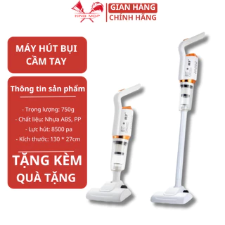 MÁY HÚT BỤI CẦM TAY KHÔNG DÂY WIRELESS 2 ĐẦU HÚT TIỆN LỢI Công suất hoạt động 450W giúp lọc sạch 99% bụi bẩn kích thước