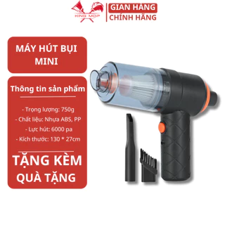 Máy Hút Bụi Cầm Tay Mini YT-M2037 2IN1, Máy Hút Bụi Không Dây Với Lực Hút 6000pa Siêu Mạnh, Vệ Sinh Ô Tô, Sofa, Giươ