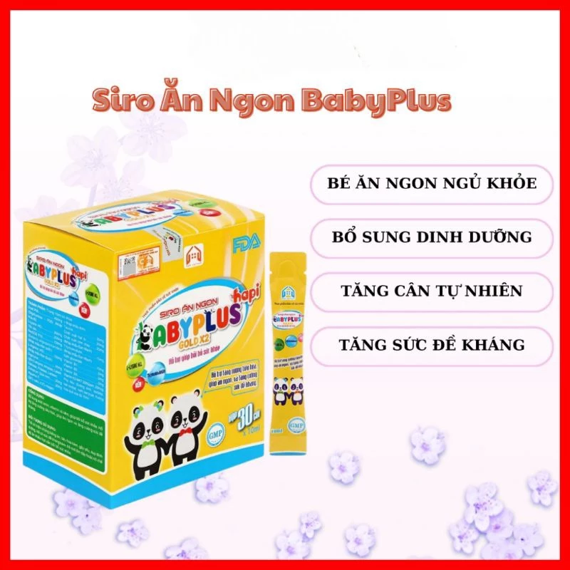 [chính hãng] Siro ăn ngon Baby Plus Hộp 30 gói nguyên mã