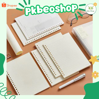 Ruột sổ còng giấy Refill size A4 A5 B5 30 20 26 lỗ Béo shop làm sổ planner bullet journal