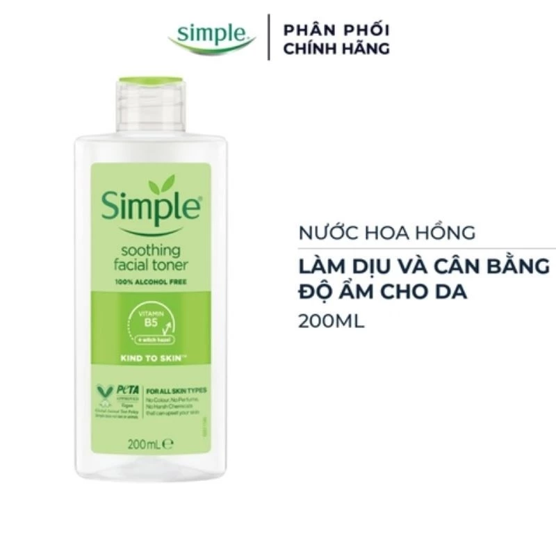 Nước hoa hồng/Toner Simple 200ml