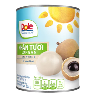 Trái Cây Tươi Đóng Lon Thốt Nốt/ Chôm chôm/ Vải/ Nhãn/ Đào Tươi Ngâm Dole 565gr - Fruit In Syrup Dole 565g