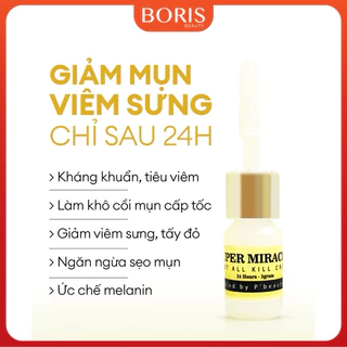 Gel chấm mụn GIẢM MỤN VIÊM SƯNG 24h khô cồi mụn - Boris Beauty