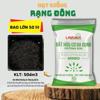 Đất Trồng Cây Lavamix (Bao lớn 50dm ~ 22kg) - Đất hữu cơ trộn sẵn, trồng rau củ quả, cây kiểng - Hạt giống Rạng Đông