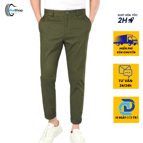 Quần KaKi Ống Dài Co Dãn 4 Chiều MiaShop, Quần Âu Nam Thời Trang Chất Kaki Sịn Slimfit Cao Cấp, Đứng Form, Tôn Dáng