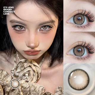 Lens Mắt Kính Áp Tròng Xám Tây Vân Xước DAYANE BROWN Giãn Ít Size S 14.2mm 0 Đến 7 Độ Cận (LENS NỘI ĐỊA TRUNG)