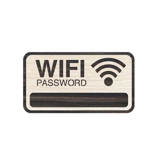 Bảng gỗ trang trí wifi password treo tường