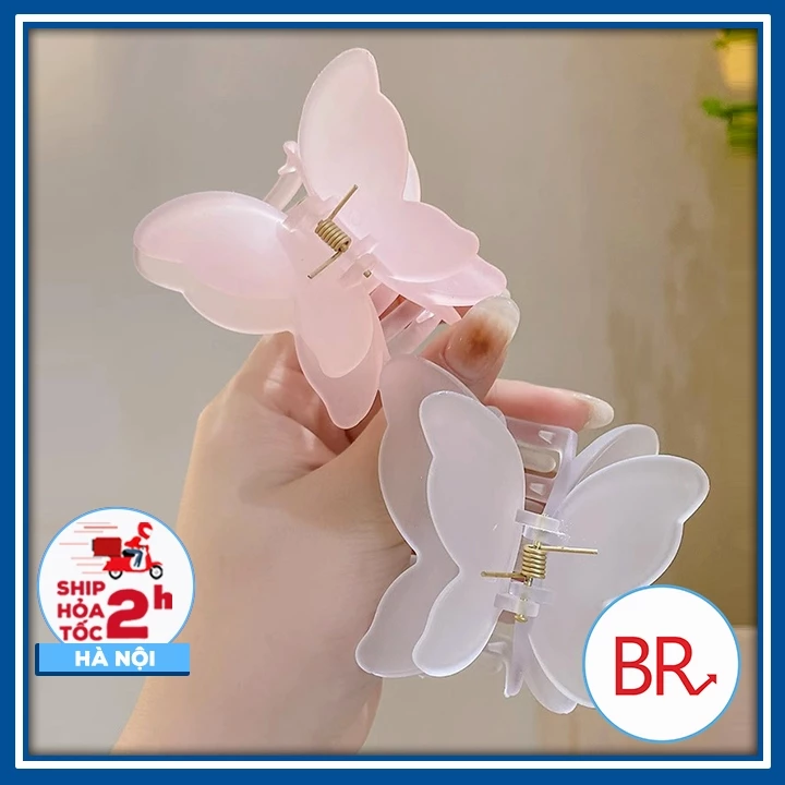 Kẹp tóc hình bướm nhựa nhám pastel hottrend - Kẹp tóc hoa sứ Bauhinia kẹp càng cua bó hoa kẹp phụ kiện nữ đi biển 02186