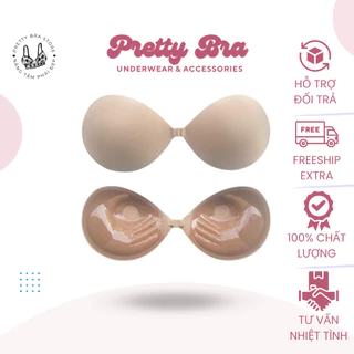 Áo dán ngực đệm bàn tay Pretty Bra P29 dán dày 3cm nâng ngực chống tụt có kèm quai trong mặc áo hở lưng hở vai