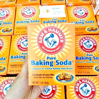 Bột Pure Baking Soda đa công dụng, làm bánh, tẩy trắng - Hộp 454gram hàng chuẩn Mỹ (Date xa)