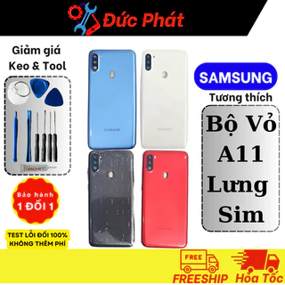 Bộ Vỏ Samsung A11 (Lưng + Sim) thay thế chuẩn tương thích (Tặng  Bộ Sửa & Keo Dán)