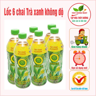 Lốc 6 chai trà xanh 0 độ 455ml