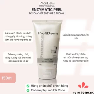 Profiderm Enzymatic Peel - Tẩy da chết & mặt nạ thực vật Enzyme thực vật 2 trong 1 150ml