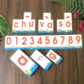 Bộ 44 Thẻ Học Flashcard Thông Minh Tổng Hợp Chữ Cái và Số Đếm Cho Bé