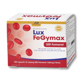 Sắt ống Lux FeGymax hộp 20 ống tốt cho mẹ bầu, người cần bổ sung sắt