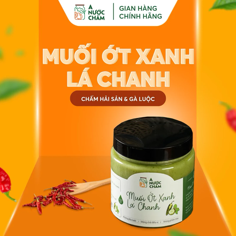 Nước chấm hải sản muối ớt xanh...vị lá chanh non thơm nồng cay trọn vị