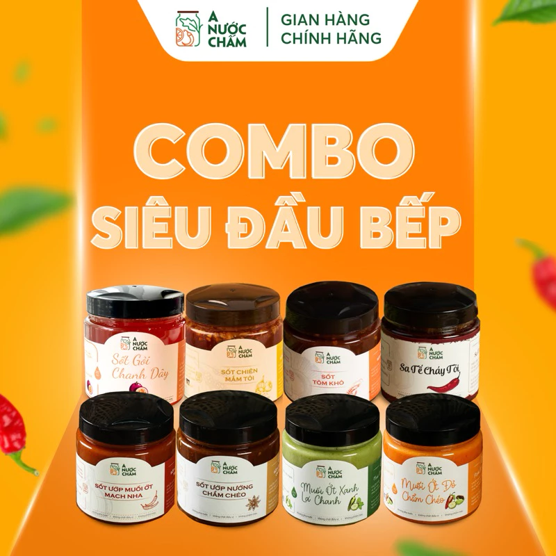 Combo 8 loại sốt A Nước Chấm