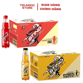 Thùng 24 chai nước tăng lực Sting hương dâu/vàng 330ml