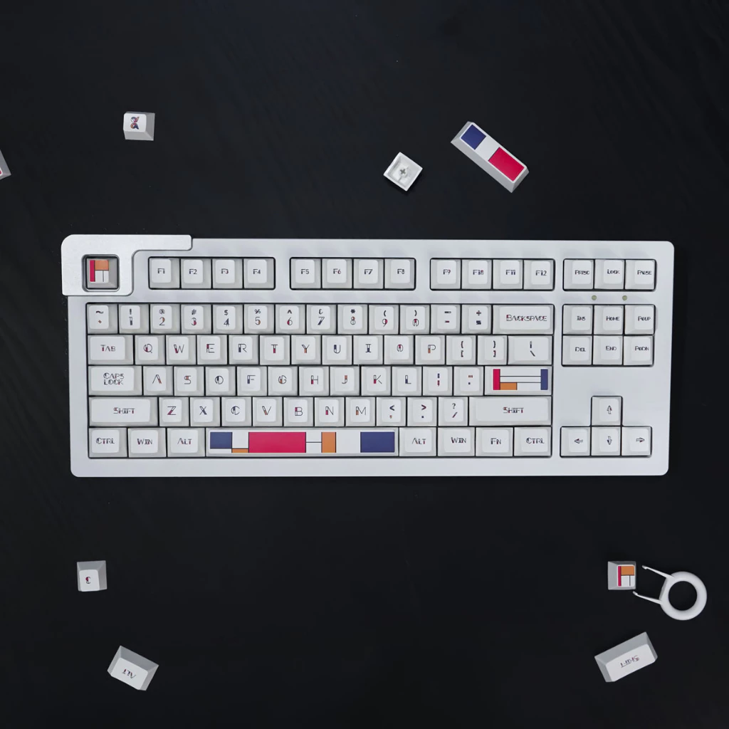 Bộ Nút Bàn Phím Cơ | Keycap Mondri White 142 Nút | Cherry profile | PBT Dye-sub
