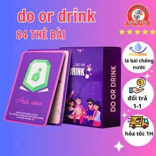 Bộ bài Drinking game huệ nốc out tổng hợp 83 lá bài cho cặp đôi nhóm bùng nổ cuộc vui combo kèm hộp