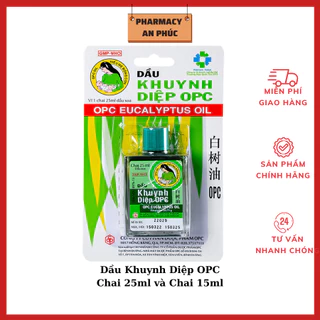 Dầu khuynh diệp Opc chai 25ml và 15ml, Cho bé sơ sinh , Hỗ trợ nhức đầu, chóng mặt, buồn nôn Xoa bóp ngoài da tại chỗ