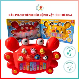 Đồ chơi đàn piano phát ra tiếng kêu động vật có đèn hình bé cua 222 Peekabootoys