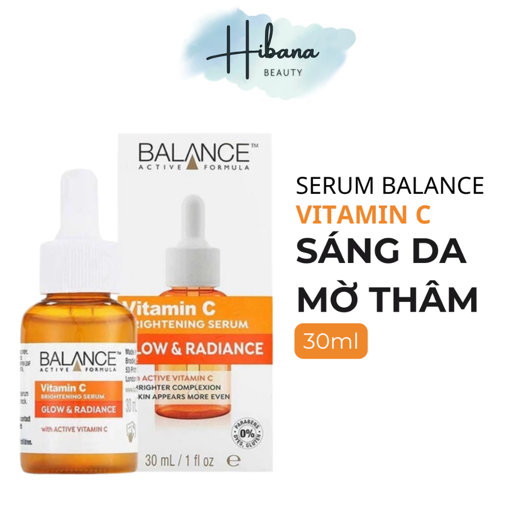 Serum Dưỡng Sáng Da, Mờ Thâm Balance Active Formula Vitamin C Brightening Serum Glow & Radiance 30ml