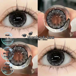 (LENS CÓ CẬN) Lens Mắt Kính Áp Tròng vân hoa tây long lanh giãn to búp bê douyin [Giá 1 Đôi + Kèm Khay Dụng Cụ]