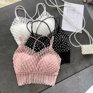 Áo Bra Nữ 2 Dây Đệm Mút Nâng Ngực Siêu Quyến Rũ , Áo Lót Nữ Sexy Có Đệm Đính Ngọc Trai Cực Xinh ODQC