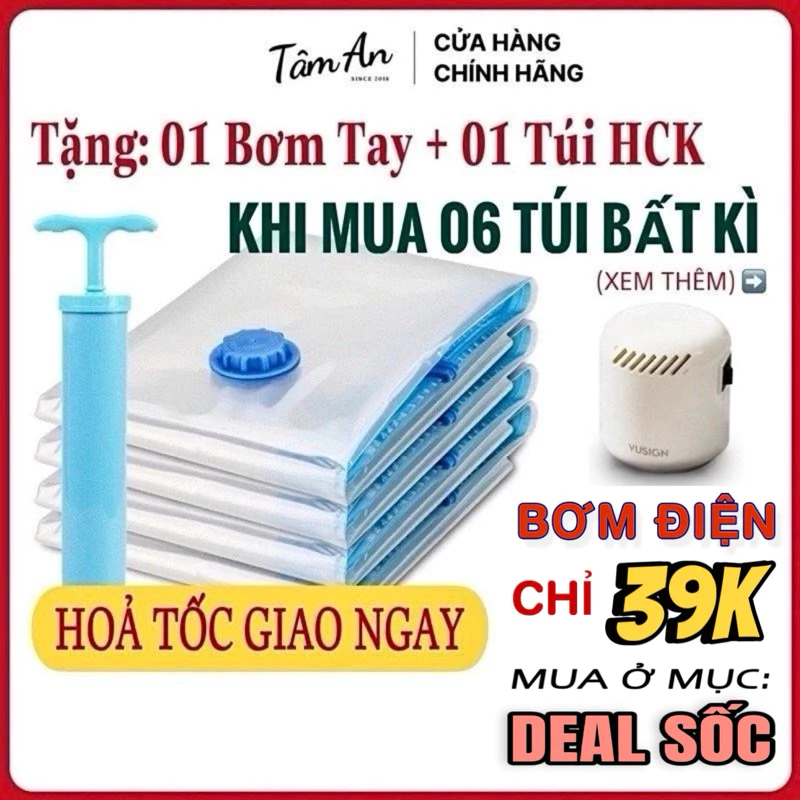 (Sỉ inbox) Túi hút chân không đựng quần áo, chăn gối - Đa năng