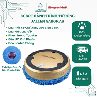 Robot Lau Nhà NMC Jallen Gabor A8 Tự Động Lau Ướt Và Lau Khô - Máy Lau Nhà Khử Khuẩn Thông Minh - BH 24 tháng