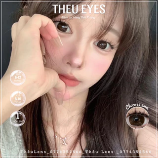 ( 𝐇𝐚̀𝐧𝐠 𝐂𝐨́ 𝐂𝐚̣̂𝐧 ) 🧸 Kính áp tròng lens nâu CHOCO tự nhiên size giãn to 14.5mm - Hsd 12Tháng