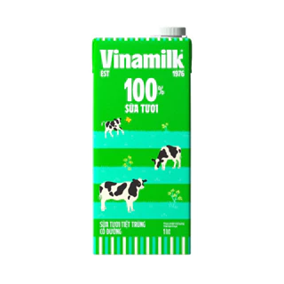 Sữa tươi tiệt trùng vinamilk 100%  1 lít