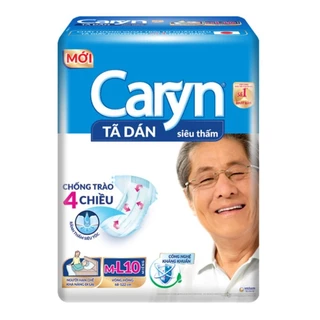 SALE Bỉm tã dán Caryn 10 miếng size L / Tã người già, ngưới lớn Caryn siêu thấm