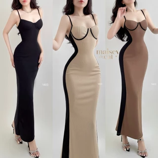 [MAISEY ẢNH THẬT] 1403 - ĐẦM MAXI 2 DÂY CÚP NGỰC ÔM BODY TÔN 3 VÒNG SEXY