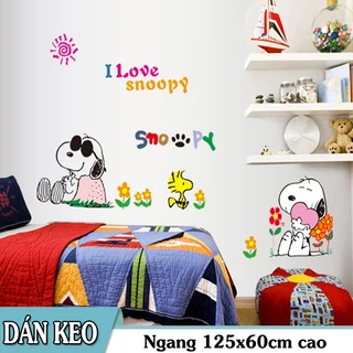 Decal trang trí tường 2 Chó SNOOPY đáng yêu