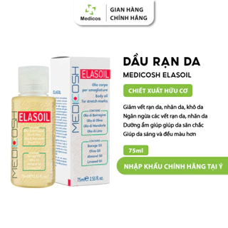 Dầu Rạn Da Hữu Cơ Medicosh Elasoil Cao Cấp Nhập Khẩu Từ Ý - Giảm Các Vết Rạn Da, Khô Da (5ml-75ml)