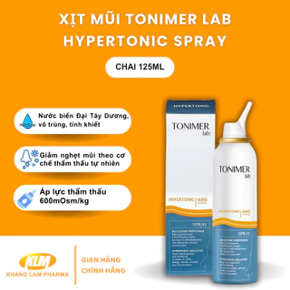 Xịt mũi nước biển sâu ưu trương Tonimer Lab Hypertonic Spray -  nhập khẩu Italy (125ml)